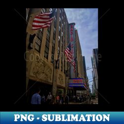 Radio City Music Hall Manhattan New York City - Elegant Sublimation PNG Download - Fashionable and Fearless