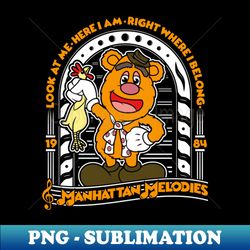 fozzie bear muppets manhattan melodies - trendy sublimation digital download - perfect for personalization