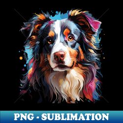 Border Collie Rainbow - PNG Transparent Sublimation File - Stunning Sublimation Graphics