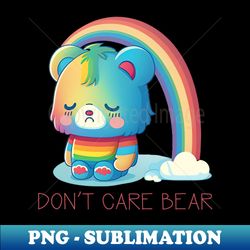 dont care bear - modern sublimation png file - revolutionize your designs