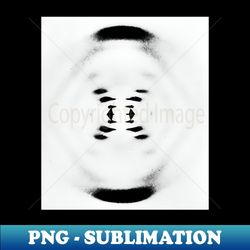 Rosalind Franklins B-Form x-ray of DNA 1952 Diffraction Photo - Elegant Sublimation PNG Download - Bring Your Designs to Life