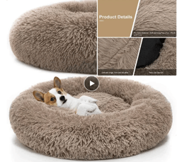 Pet Dog Bed Comfortable Donut Cuddler Round Dog Kennel Ultra Soft Washable Dog and Cat Cushion Bed Winter Warm Sofa hot