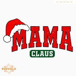 Christmas Mama Claus Santa Hat SVG