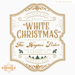 White Christmas Movie Winter 1954 SVG Digital Cricut File