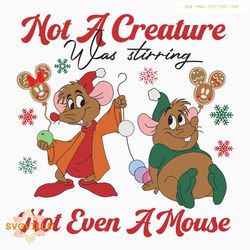 Retro Not A Creature Was Stirring Not Even A Mouse SVG File
