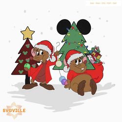 Santa Jaq And Gus Christmas Lights PNG Download