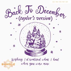 Retro Christmas Back To December Taylor Version SVG File