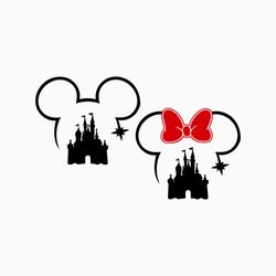 SVG, Mickey, Minnie, outline, castle, cricut, png, silhouette,DIY, shirt, vinyl, create your own, vacation, family