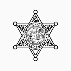 Fresno California Correctional Officer Badge SVG, Fresno Sheriff Badge, Corrections Officer Badge