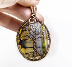 7th Anniversary gift, Mothers day gift from husband, Tree of life Necklace Pendant, Gift for a friend