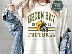 Green Bay Packers Comfort Colors Shirt, Trendy Oversized Vintage Style Football Tshirt