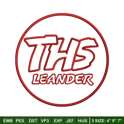 Ths leanderLogo embroidery design, ths leander embroidery, logo design, embroidery file, logo shirt, Digital download.