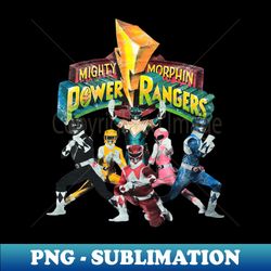 Mighty Morphin Power Rangers - Decorative Sublimation PNG File - Boost Your Success with this Inspirational PNG Download
