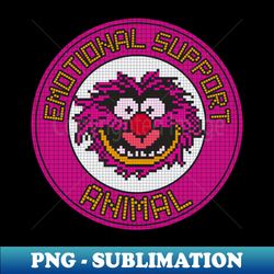 POXELART -  Emotional Support Animal - Stylish Sublimation Digital Download - Vibrant and Eye-Catching Typography