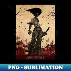 Afro Samurai - PNG Transparent Sublimation File - Bold & Eye-catching