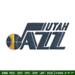 Utah Jazz logo Embroidery, NBA Embroidery, Sport embroidery, Logo Embroidery, NBA Embroidery design.