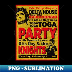 Delta House Flyer from Animal House - Unique Sublimation PNG Download - Revolutionize Your Designs