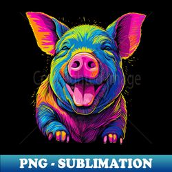 Pot-Bellied Pig Smiling - Stylish Sublimation Digital Download - Transform Your Sublimation Creations