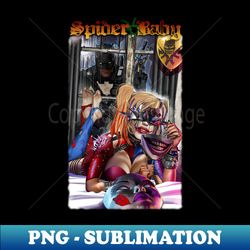 harley quinn wicked spider baby - decorative sublimation png file - perfect for sublimation art