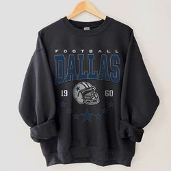 Dallas Football Sweatshirt, Vintage Style Dallas Football Crewneck, America Football Sweatshirt, Dallas Crewneck, Footba