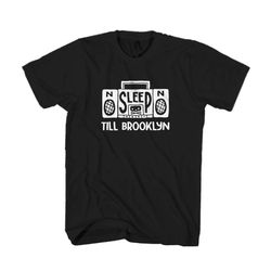 sleep till brooklyn beastie boys 90s music boombox stereo run dmc rap hip hop new york city man&8217s t-shirt