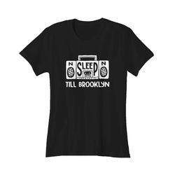 sleep till brooklyn beastie boys 90s music boombox stereo run dmc rap hip hop new york city women&8217s t-shirt