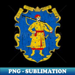 Ukrainian Cossack  Vintage-Style Emblem Design - Retro PNG Sublimation Digital Download - Perfect for Personalization