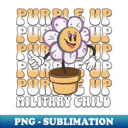 Military Kids - Purple-Up 2023 Holiday - Groovy Design - Instant PNG Sublimation Download - Boost Your Success with this Inspirational PNG Download