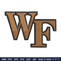 Wake Forest Demon Deacons embroidery design, Wake Forest Demon Deacons embroidery, Sport embroidery, NCAA embroidery.
