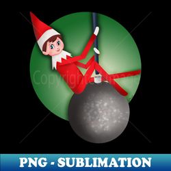 Wrecking Elf - PNG Transparent Sublimation Design - Vibrant and Eye-Catching Typography