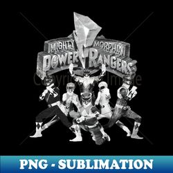 Mighty Morphin Power Rangers - Signature Sublimation PNG File - Vibrant and Eye-Catching Typography