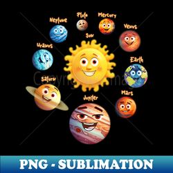 Planetary Adventure- Planets of the Solar System - Unique Sublimation PNG Download - Instantly Transform Your Sublimation Projects