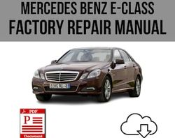 Mercedes E Class W212 2009-2016 Workshop Service Repair Manual Download