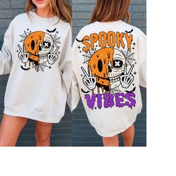 Spooky Vibes Png, retro halloween png, spooky halloween png, halloween smile face png, Halloween png, spooky vibes png,
