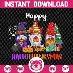 Happy Hallothanksmas Gnomes Png, thanksgiving Thanksgiving Christmas Png, Gnomes Png, thanksgiving Png, Christmas Png, T