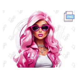 Magic Barbie PNG - Sublimation Designs, Clipart - Instant Download, Pink Doll Png, Girl PNG, Sticker Clipart - Png Files