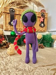 Purple alien doll, Alien Shaped Plush Toy, Soft Cartoon Stuffed Doll For friends. Christmas gift.