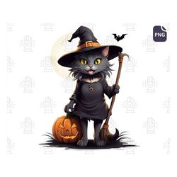 Crafting Up Chuckles with Halloween Stylish Cat PNG - Because Halloween Should Always Include Cute and Funny Halloween P