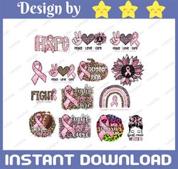 breast cancer sublimation bundle, cancer awareness png, pink ribbon png, instant download,  breast cancer shirt design