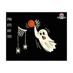 Basketball Halloween Svg, Ghost Basketball Svg, Basketball Shirt Svg, Sports Halloween Svg, Game Day Basketball Svg, Ghost Cute Svg