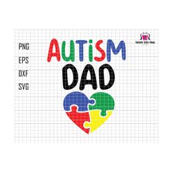 Autism Dad Svg, Autism Dad Puzzle Svg, Autism Awareness Svg, Father's Day Svg, Gift For Dad, Autism Heart Svg, Dad Cricut File