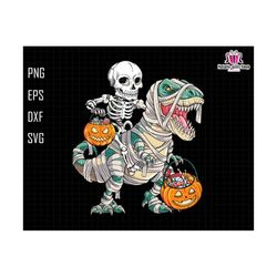 Funny Halloween Svg, Dinosaur Halloween Svg, Instant Download Svg, Halloween Gift, Trick or Rawr, Halloween Skeleton, Dinosaur, Pumpkin Svg