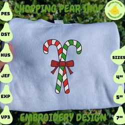 Candy Cane Embroidery Designs, Christmas Embroidery Designs, Merry Xmas Embroidery Designs, Mini Embroidery Design