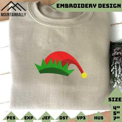Christmas Elf Hat Embroidery Designs, Christmas Embroidery Designs, Merry Xmas Embroidery Designs, Mini Embroidery Design