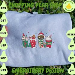 Christmas Embroidery Designs, Harry Coffee Embroidery Designs, Merry Christmas Embroidery, Hand Drawn Embroidery Designs