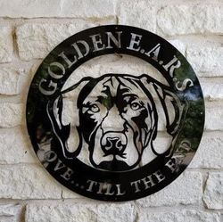 Labrador Retriever Dog Sign, Hunting Dog, Entrance Sign, Wall Decor, Plasma Cut Steel Sign, Custom Sign, Welcome Sign, P