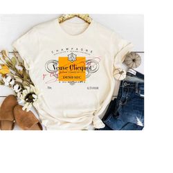 Champagne Veuve Rose Shirt,  Champagne Tennis Club T-shirt,Champagne Veuve Rose Sweatshirt,Orange Champagne Ros Label Sh