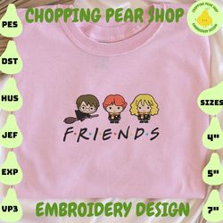 Wizard Friends Embroidery, Embroidery File, Wizard Teen Embroidery, Wizard School Embroidery, Pes, Dst, Jef, Instant Download