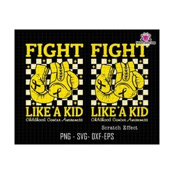 fight like a kids svg, childhood cancer awareness svg, gold ribbon svg, boxing gloves svg, checkered design, in september we wear gold svg