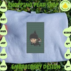 Anime Inspired Embroidery Designs, Pirate Anime Embroidery Designs, Machine Embroidery Design file, Pes, Dst, Jef, Vp3, Hus, Instant Download